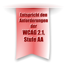 Entspricht den Anforderungen der WCAG 2.1, Stufe AA