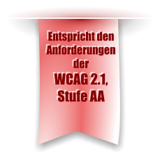 Entspricht den Anforderungen der WCAG 2.1, Stufe AA